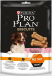Ласощі для дорослих собак Purina Pro Plan Biscuits Печиво з лососем та рисом, 400 г